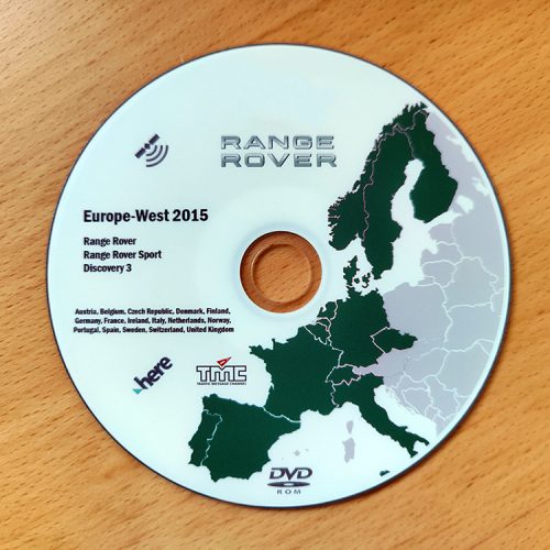 Land Rover DVD kart Vest Europa 2015